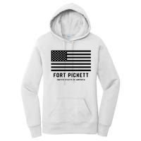 Fort Pickett Virginia USA Military American Flag Women's Pullover Hoodie