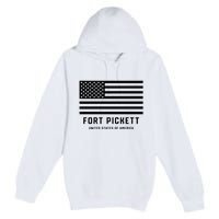 Fort Pickett Virginia USA Military American Flag Premium Pullover Hoodie