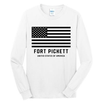 Fort Pickett Virginia USA Military American Flag Tall Long Sleeve T-Shirt