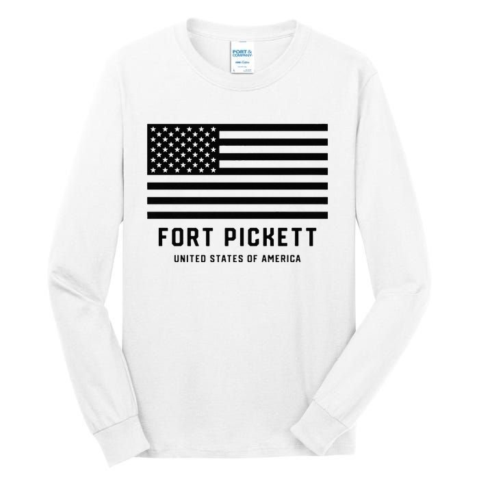 Fort Pickett Virginia USA Military American Flag Tall Long Sleeve T-Shirt