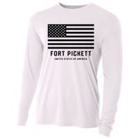 Fort Pickett Virginia USA Military American Flag Cooling Performance Long Sleeve Crew