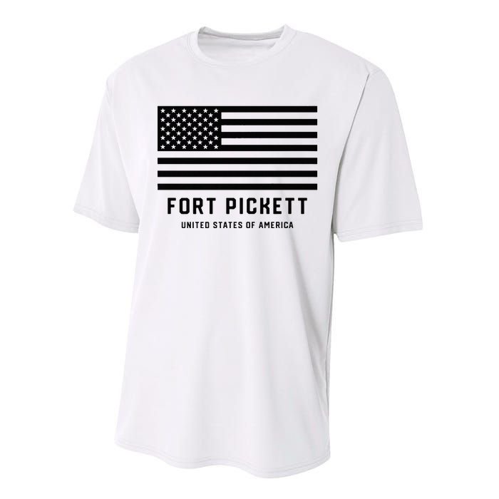 Fort Pickett Virginia USA Military American Flag Performance Sprint T-Shirt