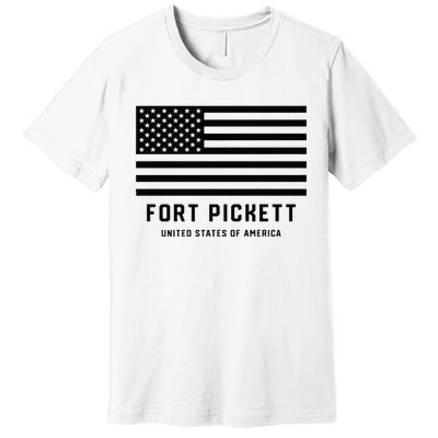 Fort Pickett Virginia USA Military American Flag Premium T-Shirt