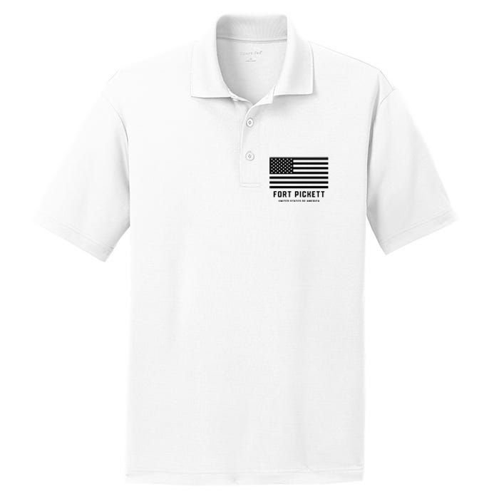 Fort Pickett Virginia USA Military American Flag PosiCharge RacerMesh Polo