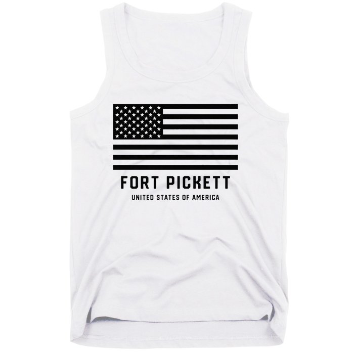 Fort Pickett Virginia USA Military American Flag Tank Top