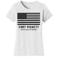 Fort Pickett Virginia USA Military American Flag Women's T-Shirt