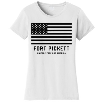 Fort Pickett Virginia USA Military American Flag Women's T-Shirt