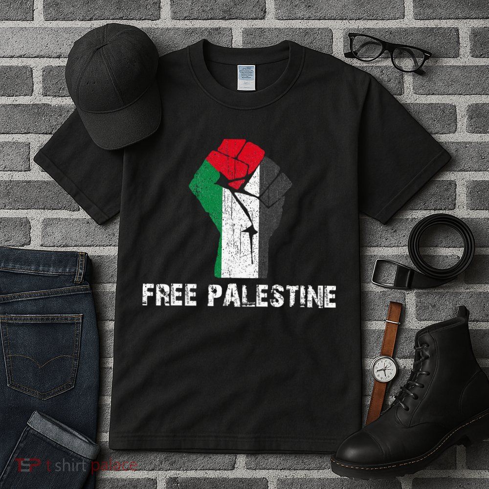 Free Palestine Vintage Retro Palestine Fist Tall T-Shirt