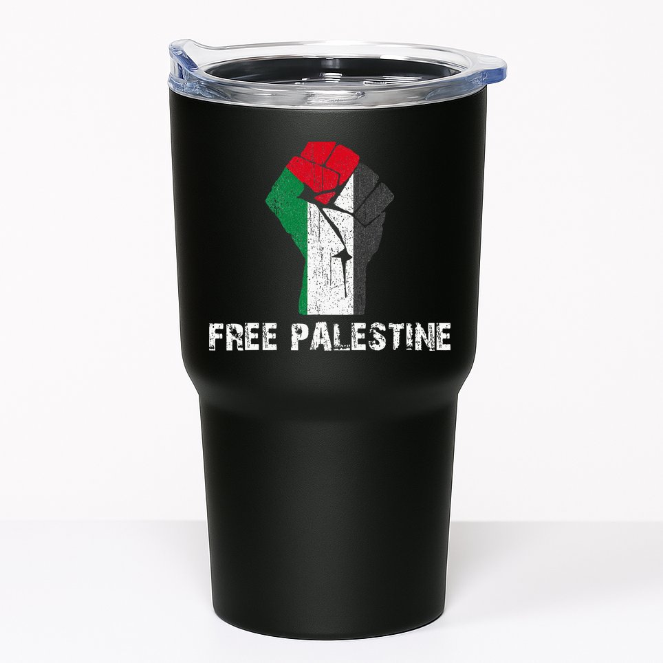 Free Palestine Vintage Retro Palestine Fist Tumbler