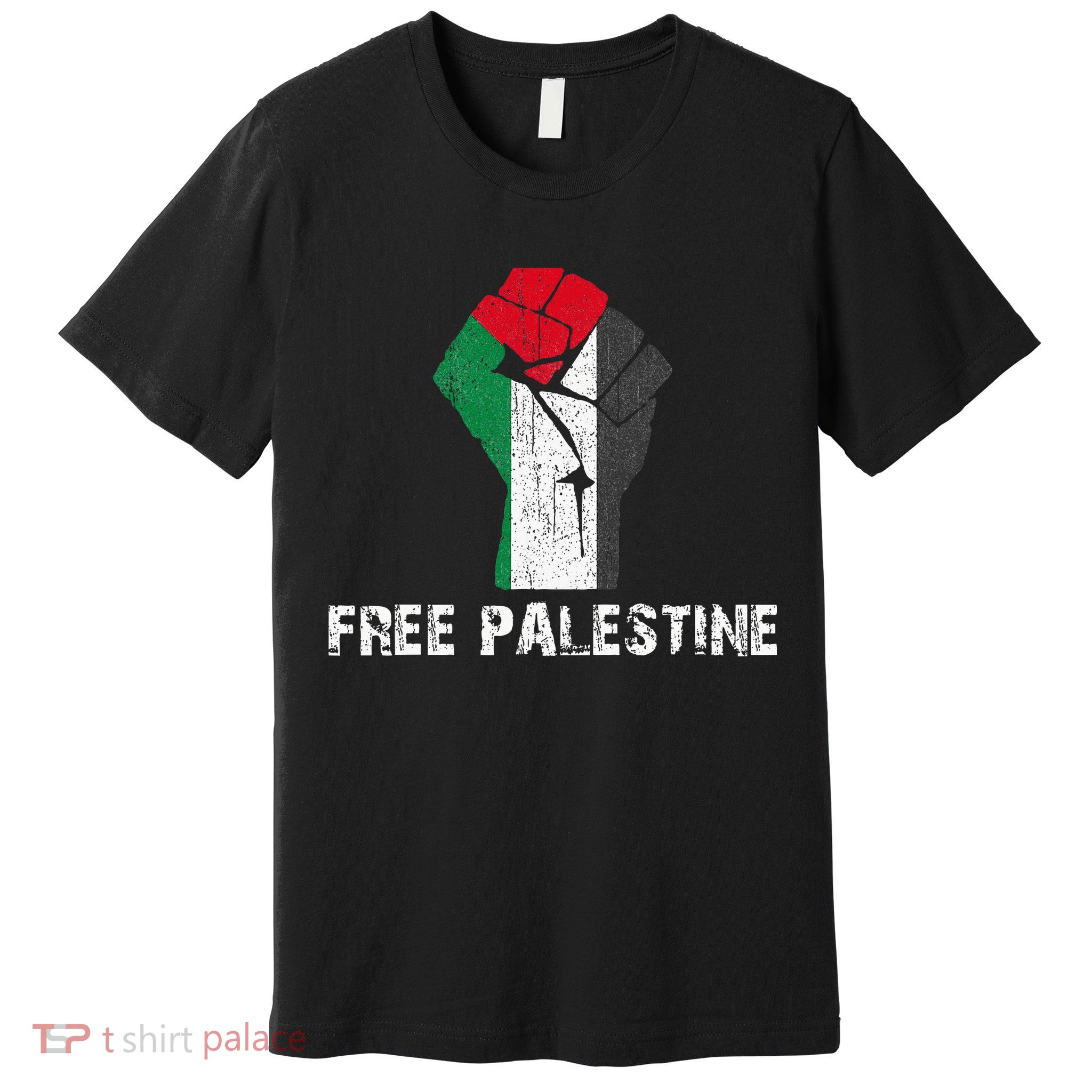 Free Palestine Vintage Retro Palestine Fist Premium T-Shirt