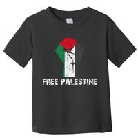 Free Palestine Vintage Retro Palestine Fist Toddler T-Shirt