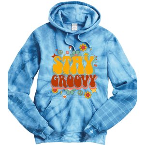 Floral Peaceful Vibes Embrace Positivity with Retro Flower Design Tie Dye Hoodie