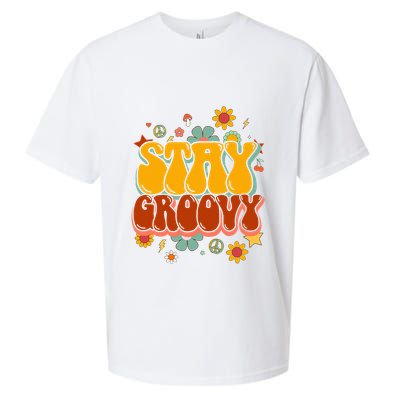 Floral Peaceful Vibes Embrace Positivity with Retro Flower Design Sueded Cloud Jersey T-Shirt