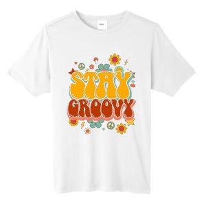 Floral Peaceful Vibes Embrace Positivity with Retro Flower Design Tall Fusion ChromaSoft Performance T-Shirt