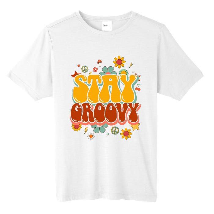 Floral Peaceful Vibes Embrace Positivity with Retro Flower Design Tall Fusion ChromaSoft Performance T-Shirt