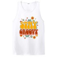 Floral Peaceful Vibes Embrace Positivity with Retro Flower Design PosiCharge Competitor Tank