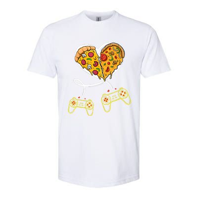 Funny Pizza Video Game Lover Gamer Valentines Day Couple Softstyle® CVC T-Shirt