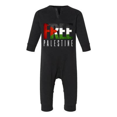 Free Palestine Vintage Design Infant Fleece One Piece