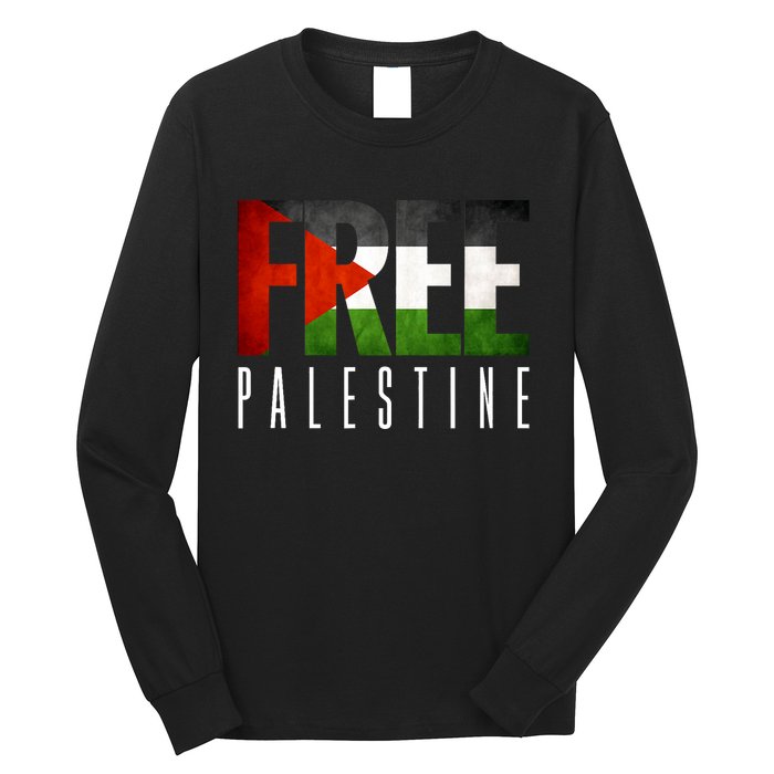 Free Palestine Vintage Design Long Sleeve Shirt