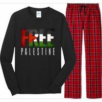 Free Palestine Vintage Design Long Sleeve Pajama Set