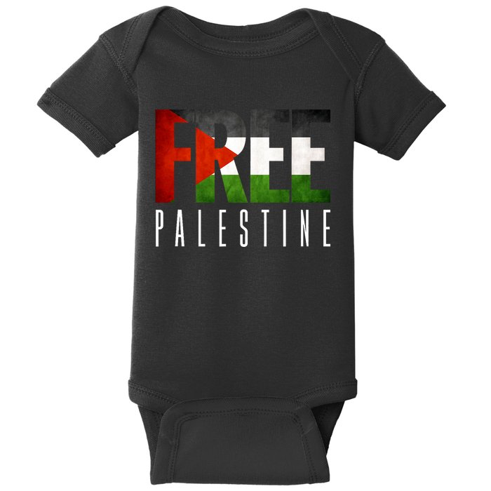 Free Palestine Vintage Design Baby Bodysuit