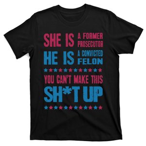 Former Prosecutor Vs Felon Pro Kamalaharris 2024 President Gift T-Shirt