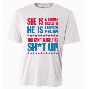 Former Prosecutor Vs Felon Pro Kamala Harris 2024 President Cooling Performance Crew T-Shirt