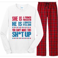 Former Prosecutor Vs Felon Pro Kamala Harris 2024 President Long Sleeve Pajama Set