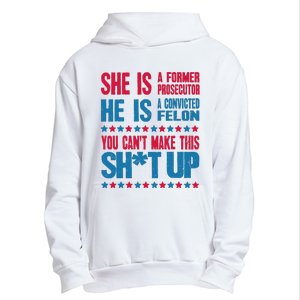 Former Prosecutor Vs Felon Pro Kamala Harris 2024 President Urban Pullover Hoodie