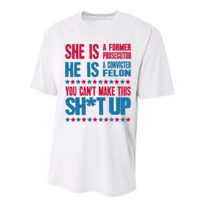 Former Prosecutor Vs Felon Pro Kamala Harris 2024 President Performance Sprint T-Shirt