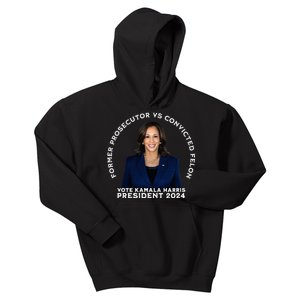 Former Prosecutor Vs Convicted Felon Vote Kamala Harris Kids Hoodie