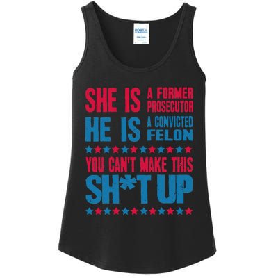 Former Prosecutor Vs Felon Pro Kamalaharris 2024 President Ladies Essential Tank