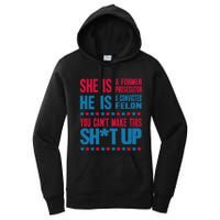 Former Prosecutor Vs Felon Pro Kamalaharris 2024 President Women's Pullover Hoodie