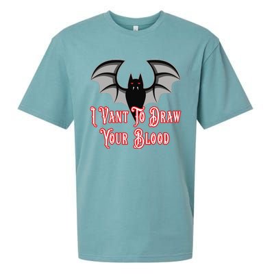 Funny Phlebotomist Vampire Bat Phlebotomy Saying Sueded Cloud Jersey T-Shirt