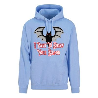 Funny Phlebotomist Vampire Bat Phlebotomy Saying Unisex Surf Hoodie