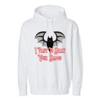 Funny Phlebotomist Vampire Bat Phlebotomy Saying Garment-Dyed Fleece Hoodie