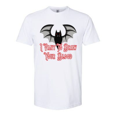 Funny Phlebotomist Vampire Bat Phlebotomy Saying Softstyle CVC T-Shirt