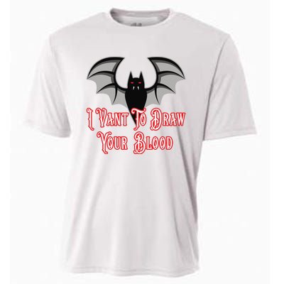 Funny Phlebotomist Vampire Bat Phlebotomy Saying Cooling Performance Crew T-Shirt