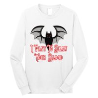 Funny Phlebotomist Vampire Bat Phlebotomy Saying Long Sleeve Shirt