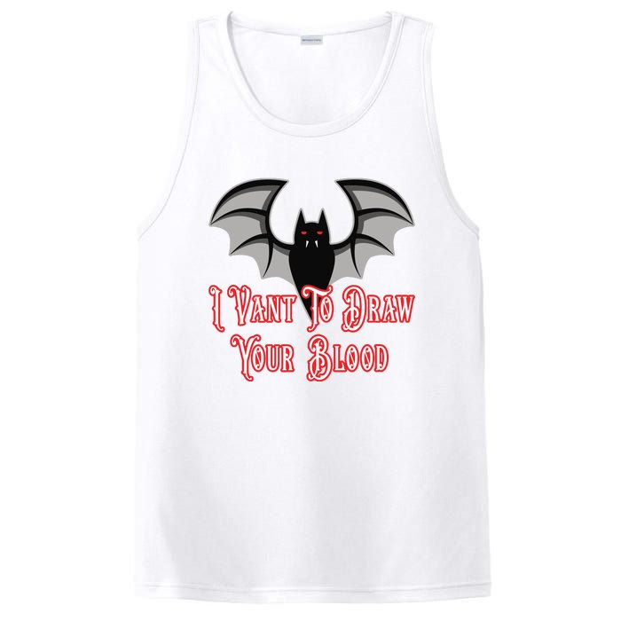 Funny Phlebotomist Vampire Bat Phlebotomy Saying PosiCharge Competitor Tank