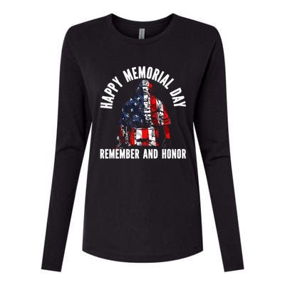 Freedom Patriotic Veteran Usa Flag American Memorial Day Gift Womens Cotton Relaxed Long Sleeve T-Shirt