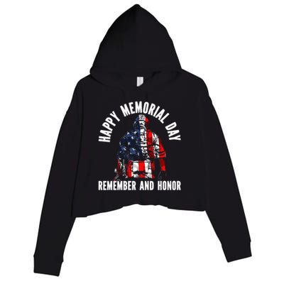 Freedom Patriotic Veteran Usa Flag American Memorial Day Gift Crop Fleece Hoodie