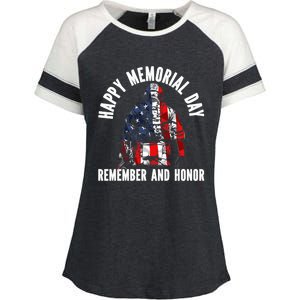 Freedom Patriotic Veteran Usa Flag American Memorial Day Gift Enza Ladies Jersey Colorblock Tee