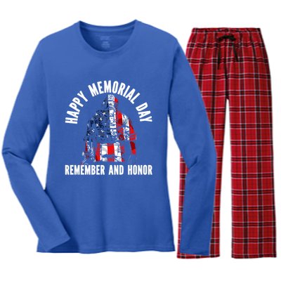 Freedom Patriotic Veteran Usa Flag American Memorial Day Gift Women's Long Sleeve Flannel Pajama Set 