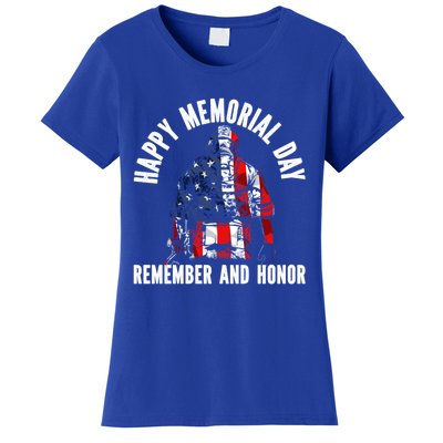 Freedom Patriotic Veteran Usa Flag American Memorial Day Gift Women's T-Shirt