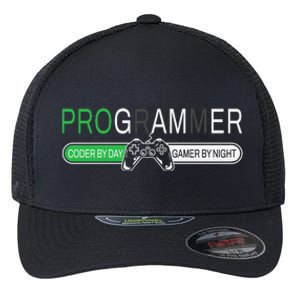 Funny Programmer Video Game Lover Gamer Dad Flexfit Unipanel Trucker Cap