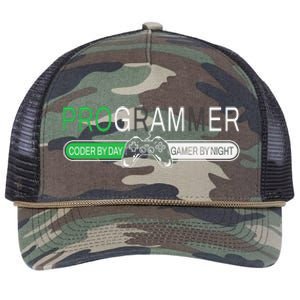 Funny Programmer Video Game Lover Gamer Dad Retro Rope Trucker Hat Cap