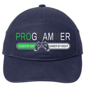 Funny Programmer Video Game Lover Gamer Dad 7-Panel Snapback Hat