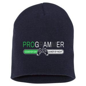 Funny Programmer Video Game Lover Gamer Dad Short Acrylic Beanie