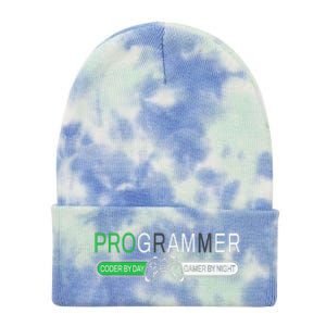 Funny Programmer Video Game Lover Gamer Dad Tie Dye 12in Knit Beanie